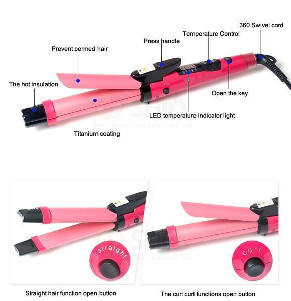 2 in 1 Hair Iron - Curler and Straightener